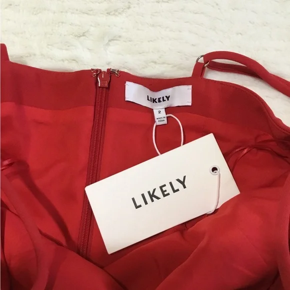 Likely Carter Midi Red Dress Sz.2